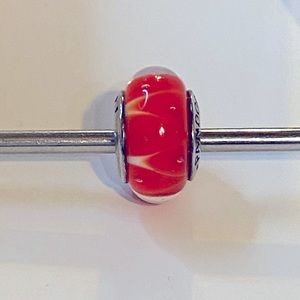 Retired Pandora Orange Murano glass charm